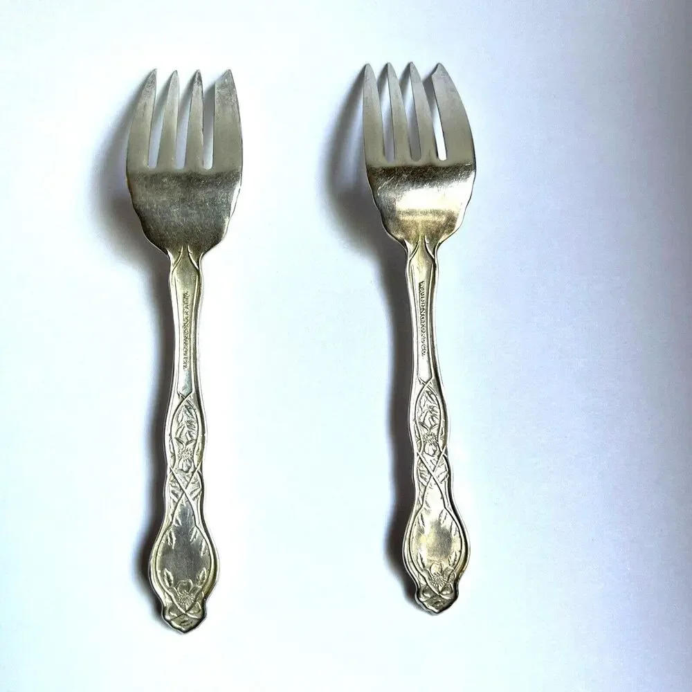 Antique Wallingford 1906 ADAMS - CHEROKEE ROSE Desert Forks, Set of Two